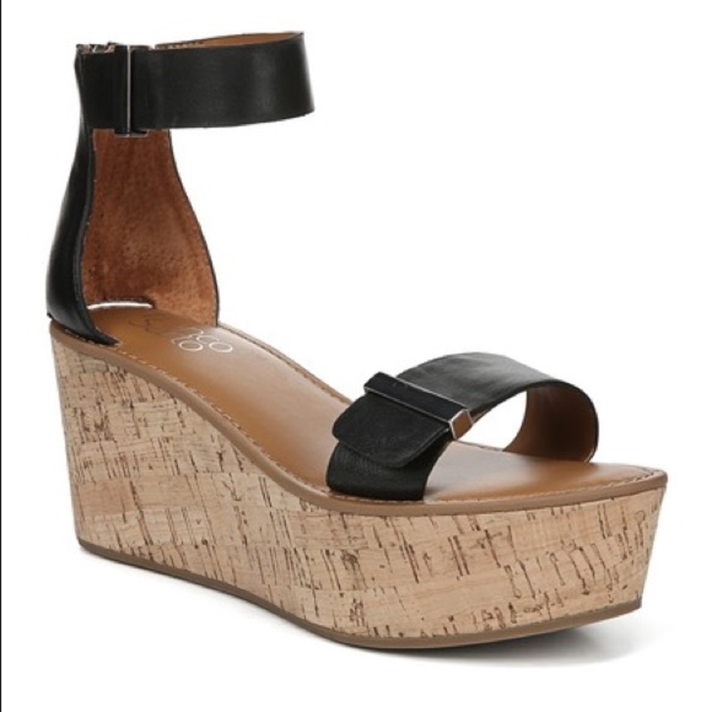 Franco Sarto— Joni Leather Platform Wedge Sandal